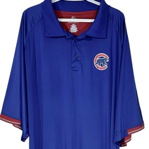 Men’s Majestic Chicago Cubs Polo Golf Shirt Sz 5XLT